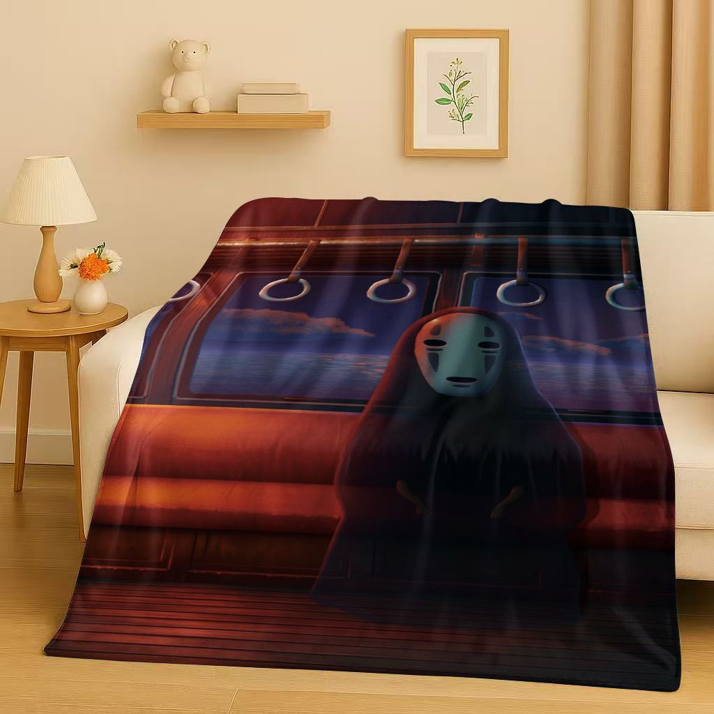 クラシック漫画千と千尋の神隠しノーフェイスマンフランネルブラ - Home Textiles Face Towel のレビューと価格