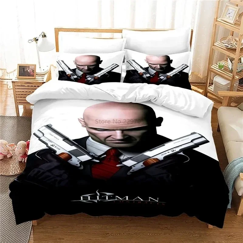 「ヒットマン・キラー」3Dプリントのベッドリネンセット。掛け - Home Textiles Sale のレビューと価格